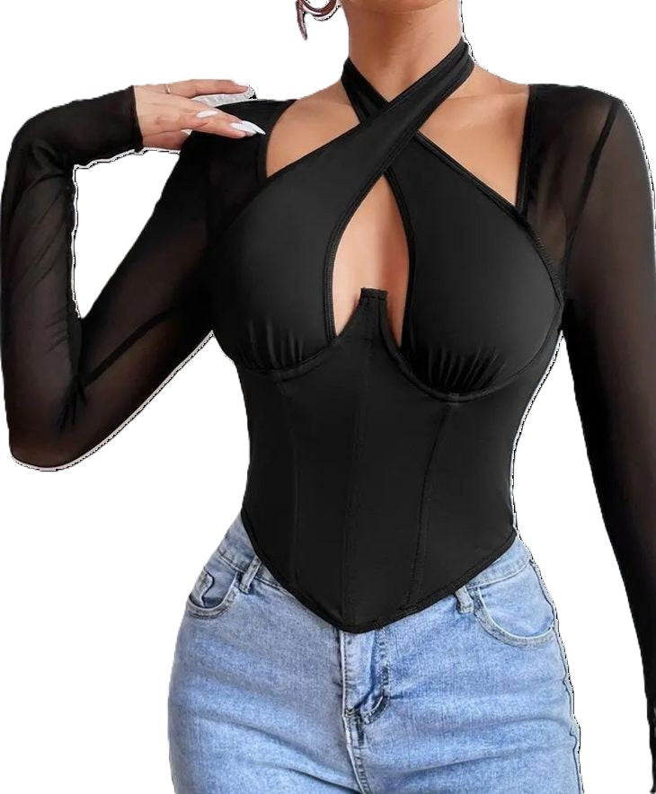 Crop Tops o Poleras negras Verano para esos días de fiesta o solo salir de paseo y verse maravillosa