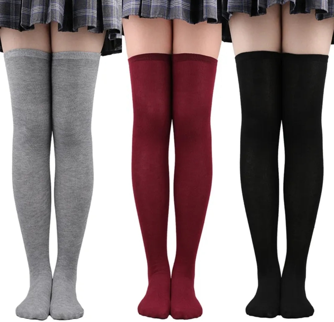 Bucaneras Calcetas variados colores y diseños, lisas en algodón, kawaii, dark, egirls,otaku