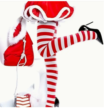 Pantys Rayadas, para resaltar en tus fiestas Halloween, Navidad, Cosplay