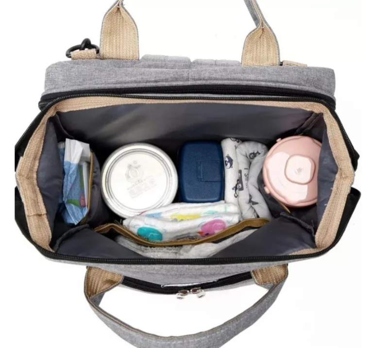 Pañalera Bolso Morral Cambiador De Bebe Cuna Expandible