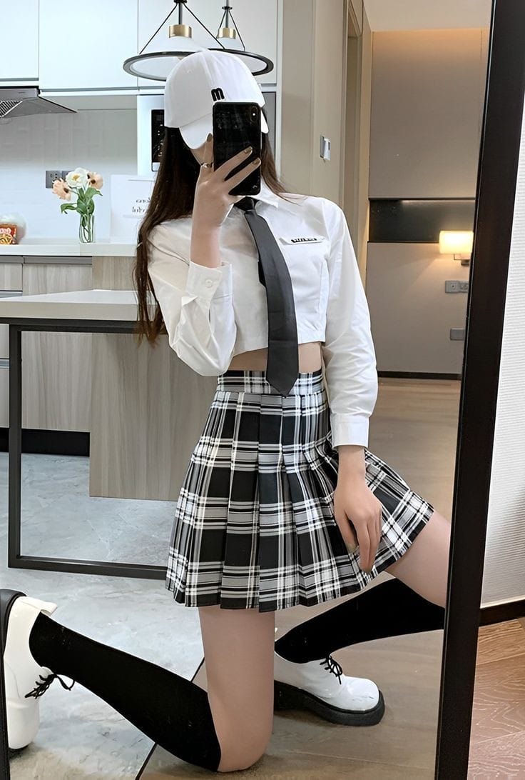 PROMO Faldas Plisadas Cuadrille, juveniles estilos kawaii egirls obsequio a elegir