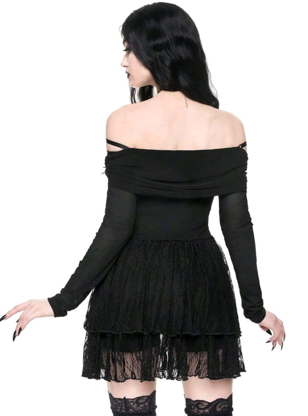 Vestido Gótico de encajes + Liga de encaje.