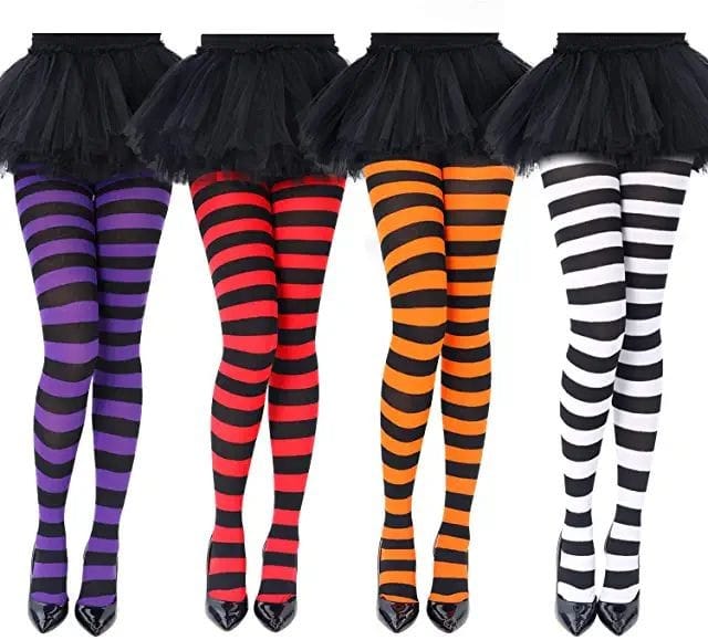 Pantys Rayadas, para resaltar en tus fiestas Halloween, Navidad, Cosplay