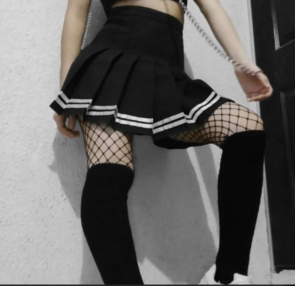 falda negra con diseño, góticos, calavera, dark