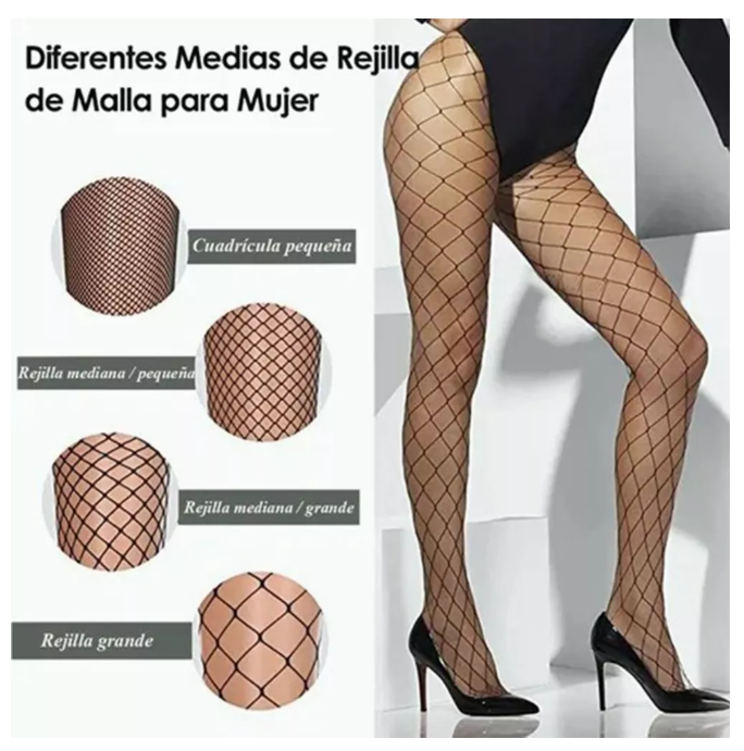 Ventas al por Mayor de Pantys de Malla, Hoyos Pequeño, Mediano, Grande  y Extra Grandes, estilo Juvenil, Dark