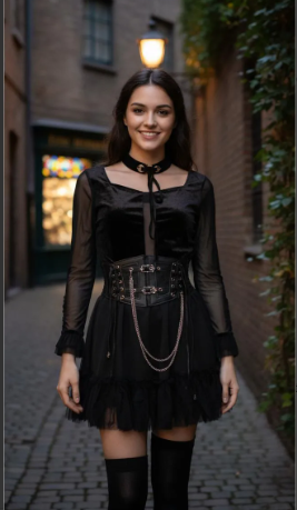 falda negra con diseño, góticos, calavera, dark
