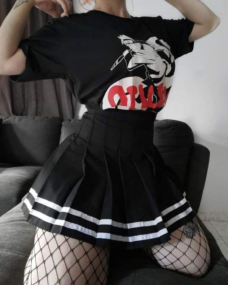 falda negra con diseño, góticos, calavera, dark