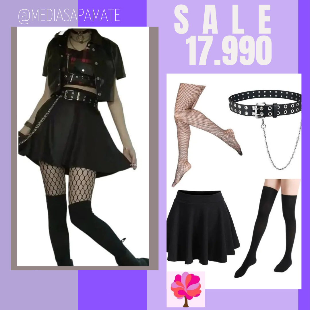 Promo Corset, falda, bucanera y guantes, para tu outfit Dark, Gotico, Punk