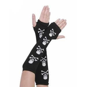 Guantes o manga de Calavera, telaraña, de red, estilo dark, punk, gótico, metal, egirls