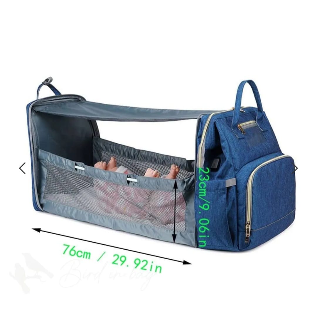 Pack Bolso Pañalera Cuna + Cargador para Bebé