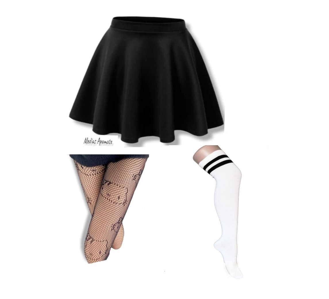 Combo Kitty Kuromi (falda-panty de red-bucanera)
