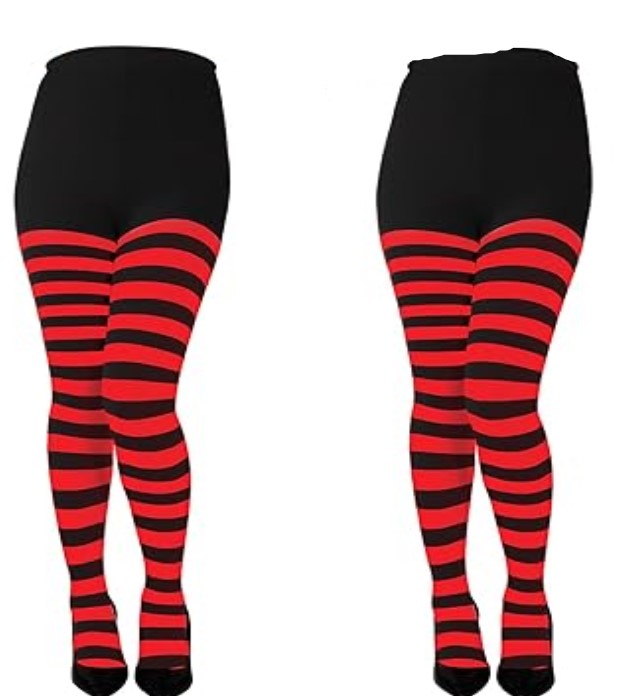 Pantys Rayadas, para resaltar en tus fiestas Halloween, Navidad, Cosplay