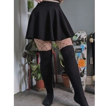 COMBO Outfit invernal tres prendas, Falda, Panty Efecto Piel y Polaina