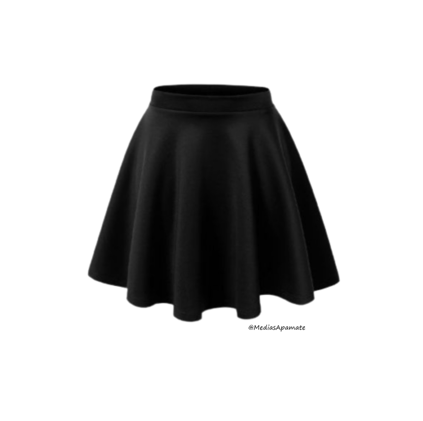 Venta al por Mayor de Falda Lisa Negro, paquete de 6 prendas, estilo dark