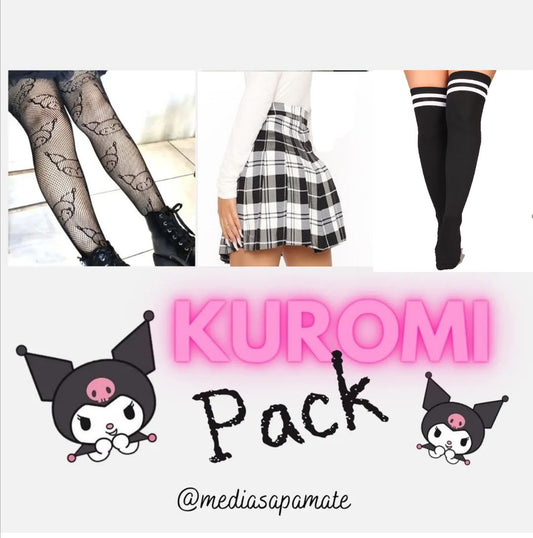 Promo Kuromi o kitty, Pack contiene bucanera, Una Falda y Una panty de Kuromi o de kitty