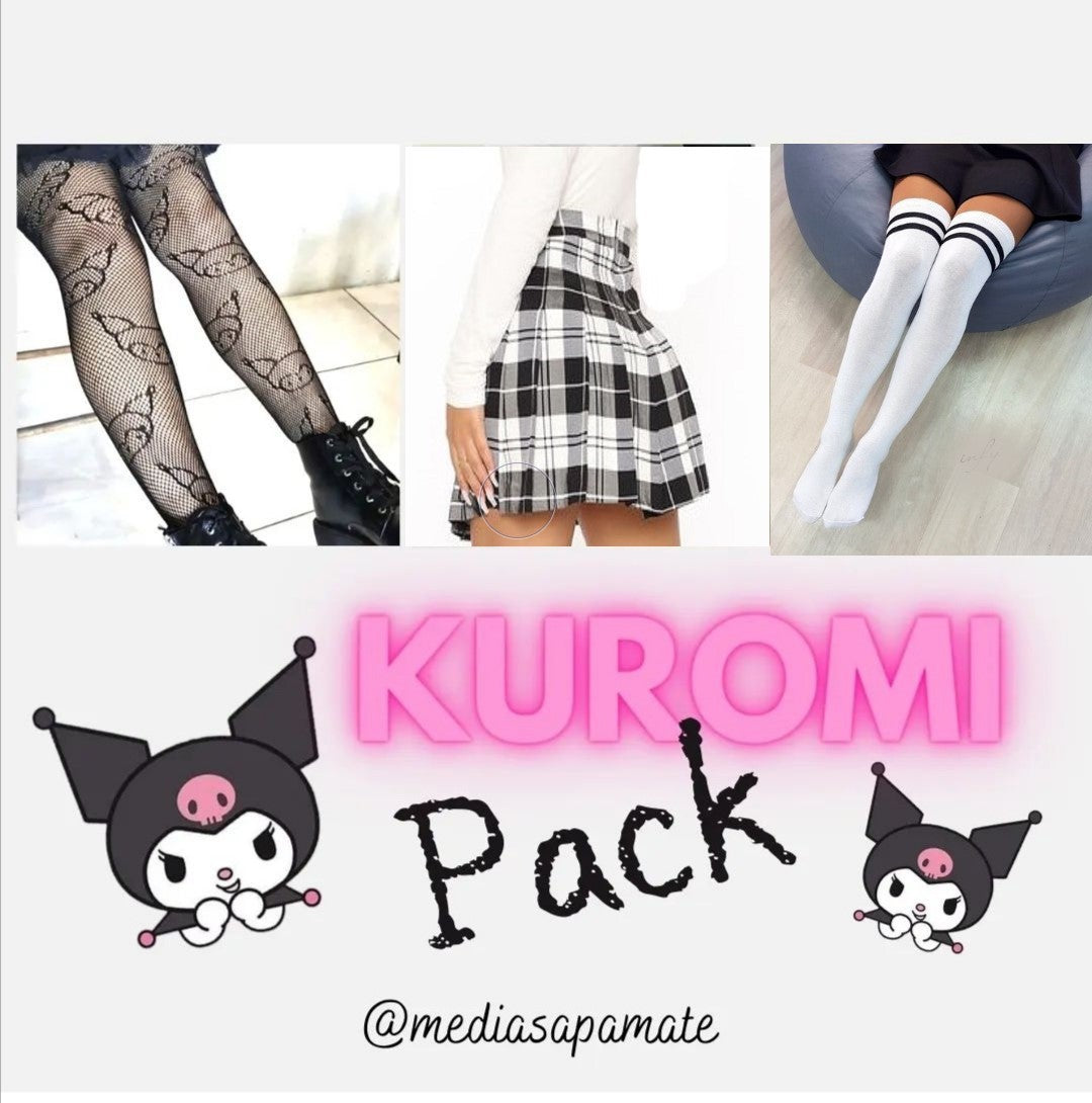 Promo Kuromi o kitty, Pack contiene bucanera, Una Falda y Una panty de Kuromi o de kitty