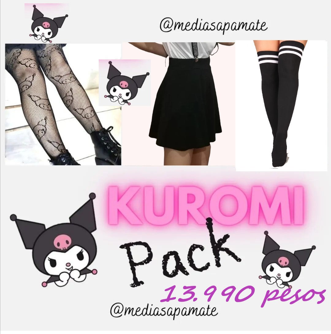 Kuromi, Pack promo con bucanera, Una Falda Negra y Una panty Kuromi