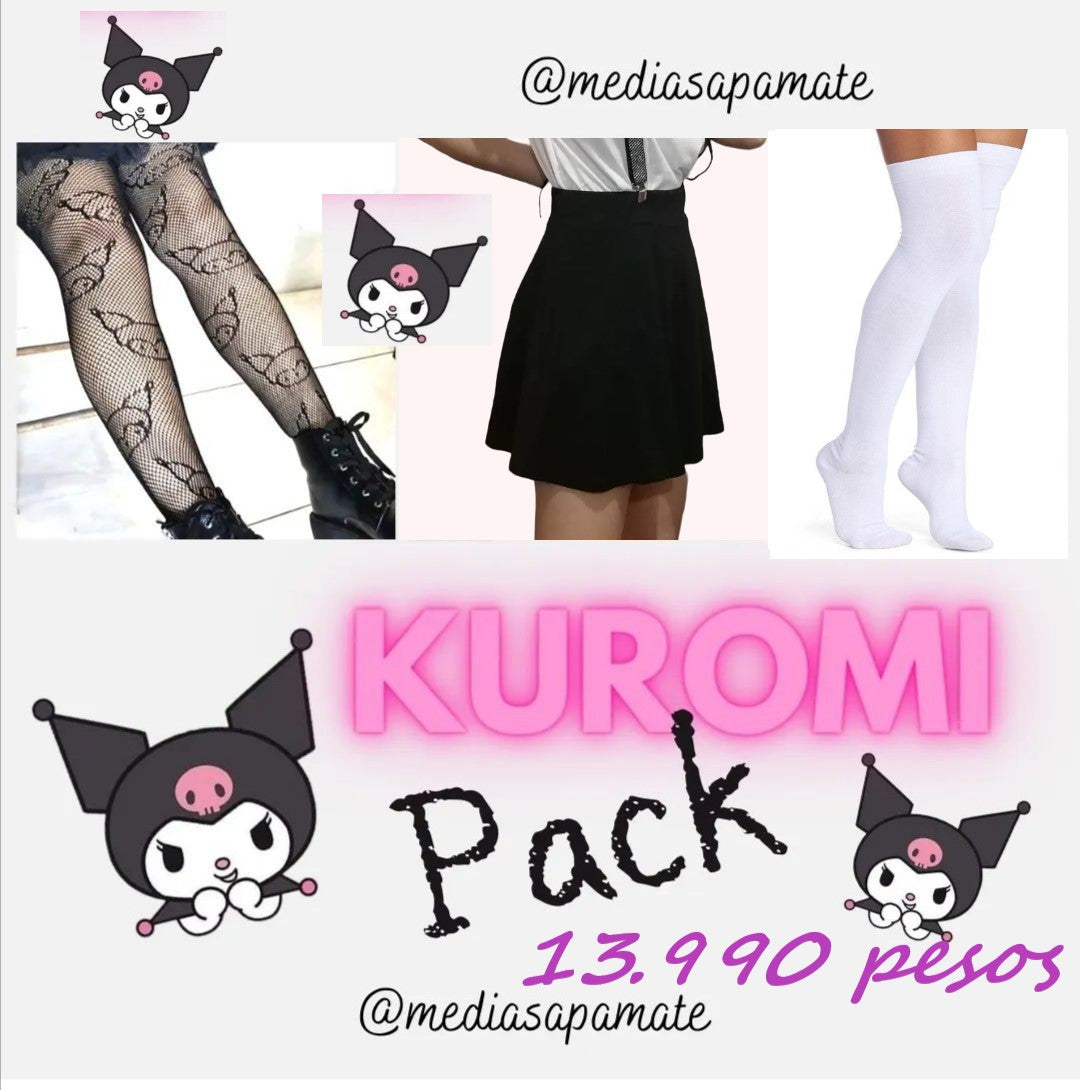 Kuromi, Pack promo con bucanera, Una Falda Negra y Una panty Kuromi